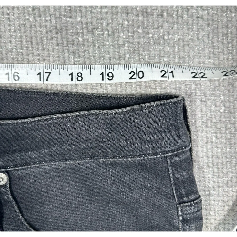 J.Crew Slim‎ Straight Jeans Women 36 43x27.5 Black RE-03-BLK CF500 Stretch